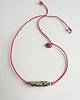 bransoletki na sznurku Bransoletka BOHO sznurkowa czerwona, jaspis dalmatyński, hematyt