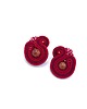 kolczyki soutache Largo kolczyki sztyfty sutasz bordowe z kamieniem piasek pustyni