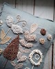 poduszki plecione Poduszka kwiaty punch needle boho natural