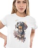 t-shirt damskie Koszulka pies jamnik rasy psów prezent