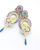 kolczyki soutache Pastelowe suptelne kolczyki