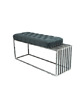 ławki Ławka Metalowa Loft Siedzisko Pikowane Grafit LPM-18