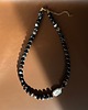 chokery Choker z czarnego sardonyksu i perły