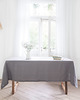 obrusy i serwetki Lniany obrus z listwą  heavy linen TRUE GRAY