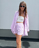 szorty damskie Szorty Flow pastel pink stripes