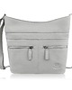 torby na ramię Torebka damska skórzana na ramię pojemna szara listonoszka AY-23-GRE
