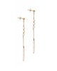 kolczyki - inne Długie kolczyki z Perłami Pozłacana