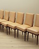 krzesła Komplet sześciu krzeseł mahoniowych, włoski design, lata 60, Włochy