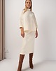 spódnice midi COLA - spódnica ołówkowa midi z wysokim stanem ecru