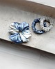 gumki do włosów In blue 2 - zestaw jedwabnych scrunchie