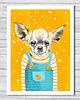 obrazy OBRAZ NA PŁÓTNIE -  60x80 PIES Chihuahua