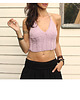 topy damskie Top boho pastelowy fiolet