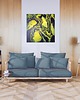 obrazy CZARNO-ŻÓŁTY Duży obraz do salonu Akryl na płótnie 80x80 cm