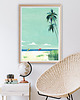plakaty Plakat Plaża surferów - wakacje pod palmami