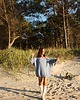 swetry damskie  Sweter handmade oversize  baby blue z wełną
