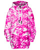 bluza z kapturem damska Bluza Oversize Tunika DR.CROW Marble Pink
