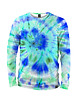 bluzy męskie Koszulka Longsleeve Męska DR.CROW Tie Die Green