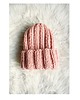 czapki damskie Czapka  beanie z wełną pudrowy róż