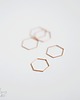 pierścionki złote Rose Gold Plated Hexagon Shape Ring