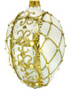 ozdoby choinkowe Bombka choinkowa: Jajo ze złotym ornamentem: białe