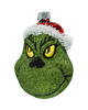 ozdoby choinkowe Bombka choinkowa: Zielony stwór Grinch w czapce Mikołaja: brokatowy