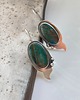 kolczyki wire wrapping Stylowe z chryzokolą