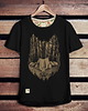 t-shirty męskie Koszulka męska WILK/LEŚNE OBOZOWISKO czarna -