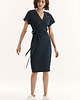 sukienki midi damskie Sukienka Beata z kopertowym przodem