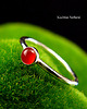 pierścionki srebrne Pierścień Drobinek - Karneol Srebro 4mm