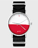 zegarki unisex Zegarek - Polska flaga - czarny, nylonowy