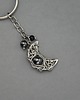 breloki Oryginalny brelok księżyc, breloczek hematyt wire wrapping