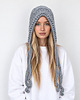 czapki damskie BONBON balaclava x bonnet grey babe