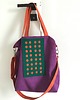 torby na ramię Torba hobo XXL - fiolet, pomarańcz, szmaragd