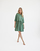 sukienki mini damskie Lniana Sukienka DAISY EUCALYPTUS GREEN