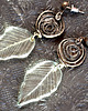 kolczyki wire wrapping liście II