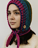 czapki damskie Kolorowa bonetka balaclava kominiarka wiązany kaptur zamiast czapki