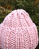 czapki damskie Czapka  beanie pudrowy róż  z wełną