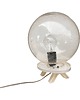 lampy stołowe Lampa Space Age z kulistym kloszem bubble glass, Niemcy lata 70.