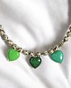 naszyjniki - inne Jaspis dalmatyński i serca : naszyjnik : zieleń