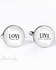 spinki do mankietów Live - Love - spinki do mankietów