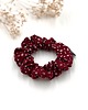 gumki do włosów Scrunchie Slim Bordo wzorki