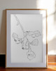 grafiki i ilustracje Rysunek cienkopis Owoce Kumkwatu oryginalny 18x26 cm