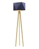 lampy podłogowe Minimalistyczna lampa stojąca do sypialni na drewnianym stelażu BOMBAJ GOLD