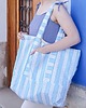 torby XXL Torba w paski i niezapominajk XL