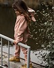 bluzy dla dziewczynki Bluza z kapturem z uszami smoka dla dziecka różowa