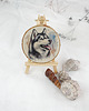 inne Brzozowy obrazek - husky