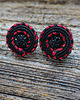 kolczyki soutache Czarno- czerwone kolczyki soutache