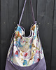 torby na ramię Torbay hobo XXL - print, kwiaty