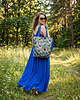 torby na ramię Torba hobo XXL - print pawie pióra