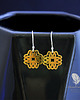 bransoletki wire wrapping Kolczyki - Golden jasmine